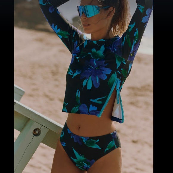 Free People Other - Free People X WATKSIN Belle surf swim bikini top and bottoms set size L NWT
